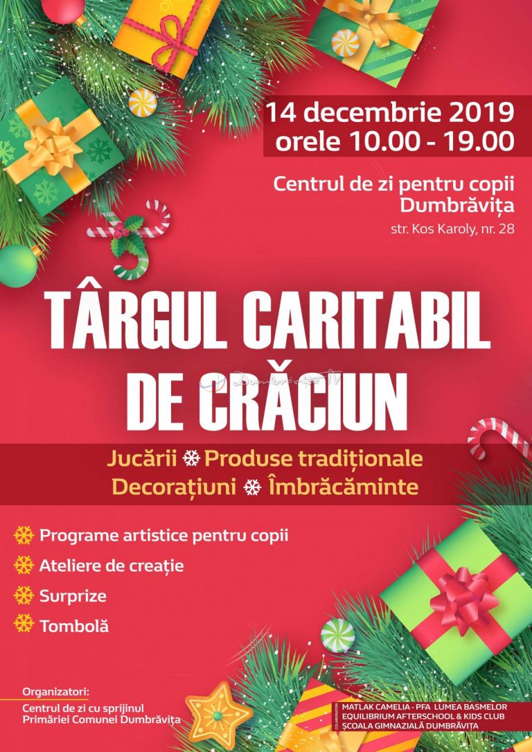 Târg Caritabil de Crăciun, la Dumbrăvița