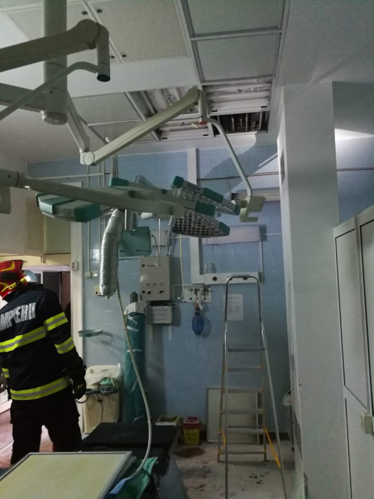 Incendiu în sala de operație într-un mare spital din țară. Ce s-a întâmplat cu pacientul