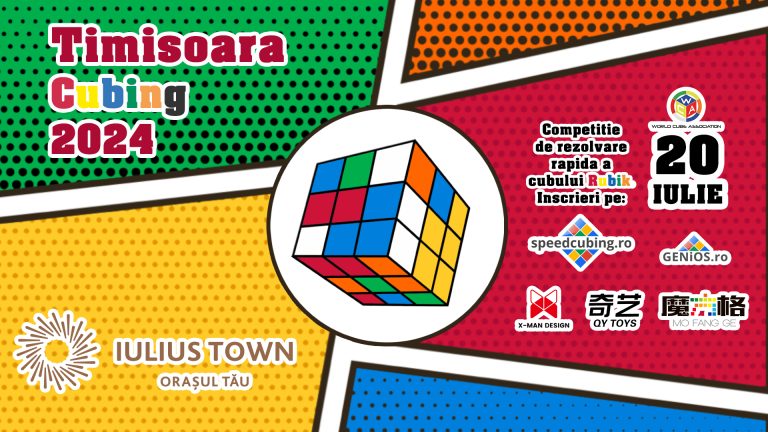 Competiție de rezolvare rapidă a cubului Rubik, filme în aer liber și ateliere distractive pentru copii, la Iulius Town