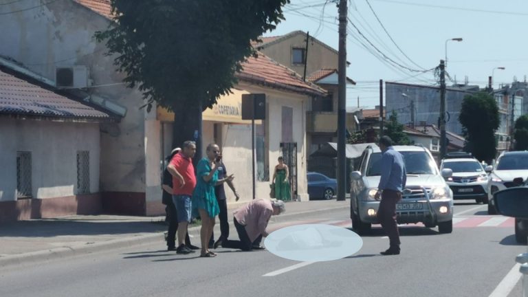 Un bărbat a fost călcat pe trecerea de pietoni în Giroc