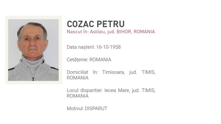 Petru Cozac este încă de negăsit! Știți ceva despre el?