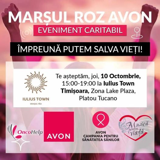 Să spunem STOP CANCERULUI LA SÂN! Eveniment caritabil roz la Iulius Town Timișoara