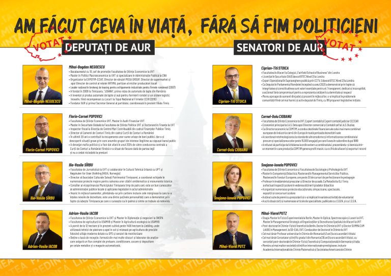 Am făcut ceva în viață, fără să fim politicieni!