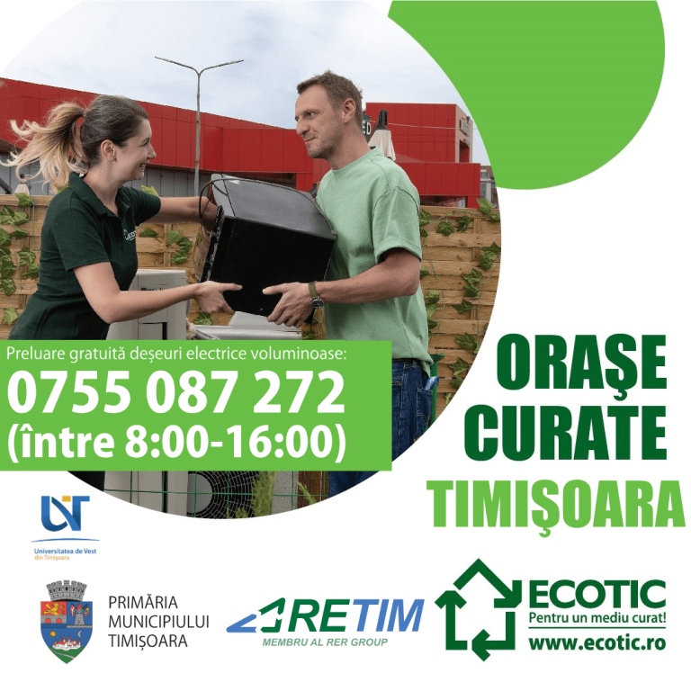 Începe campania pentru colectarea și reciclarea deșeurilor electrice și electronice în Timișoara